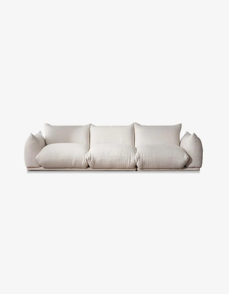 Gage Three Seater Sofa: White Boucle