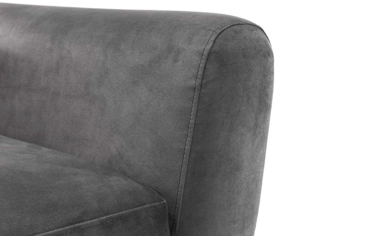 Monza 3 Seater Sofa- Grey Velvet
