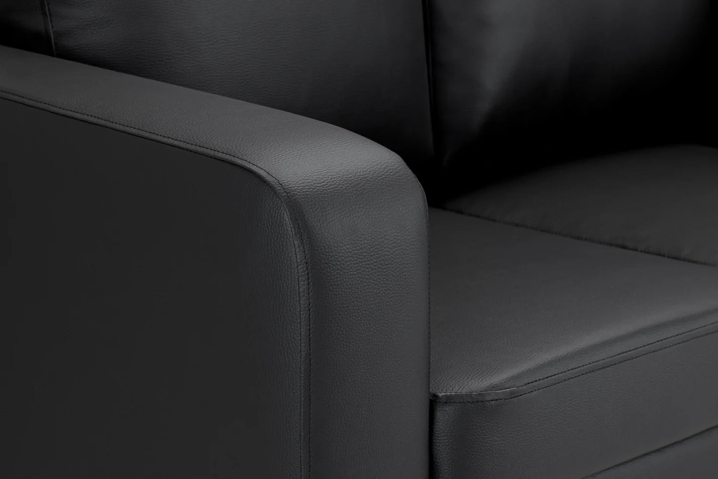 Box Sofa 3 Seater: Black