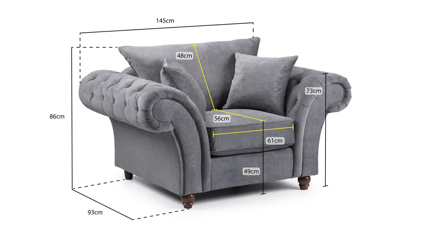Windsor Fullback Sofa Stone Armchair