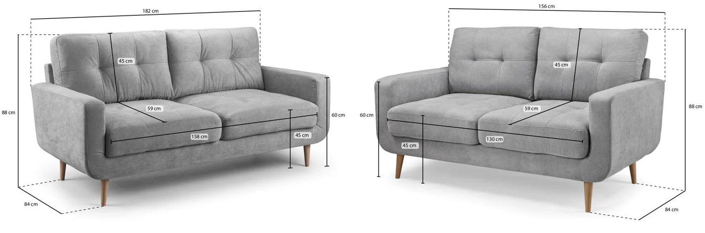 Aurora 3+2 Sofa: Grey