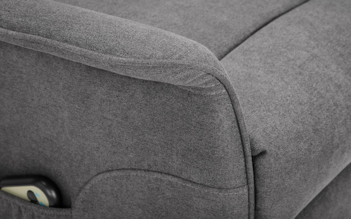 Helena Rise & Recliner - Charcoal Fabric