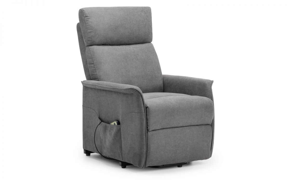 Helena Rise & Recliner - Charcoal Fabric