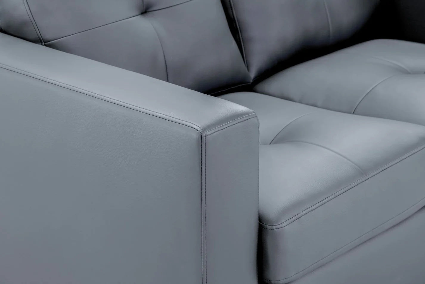 Jerry 3 Seater: Grey Leather