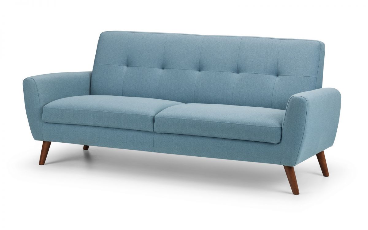 Monza 3 Seater Compact Retro Sofa - Blue