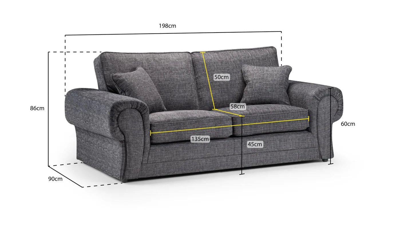 Wilcot Sofabed Grey 3 Seater