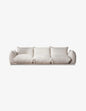 Gage Three Seater Sofa: White Boucle