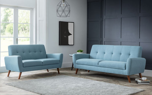 Monza 3 Seater Compact Retro Sofa - Blue