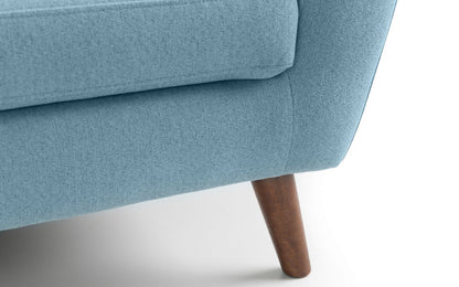 Monza 3 Seater Compact Retro Sofa - Blue