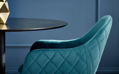 Lima Dining Chair - Teal Velvet- Pack of 4