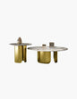 Maru Nesting Coffee Table Sintered Stone Top With Gold Base