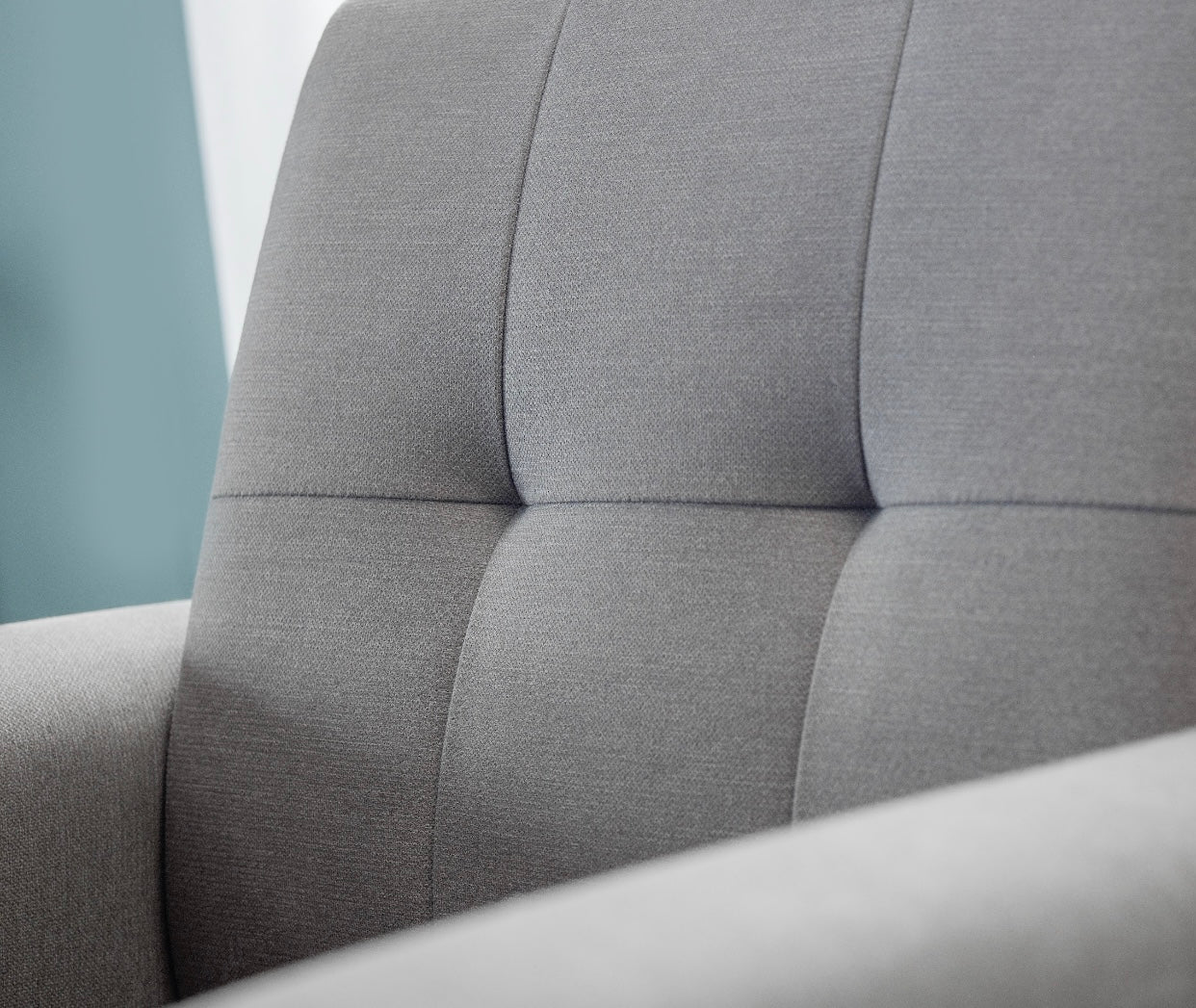 Monza 2 Seater Compact Retro Sofa- Grey