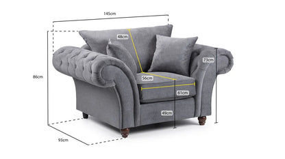 Windsor Fullback Sofa Stone Armchair