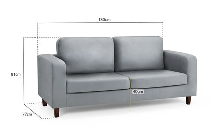 Box Sofa 3 Seater: Grey