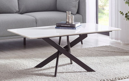 Bradley White Marble Coffee Table