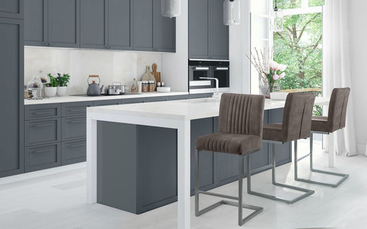 Brooklyn Bar Stool - Charcoal Grey- Pack of 2