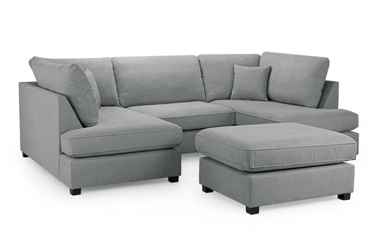 Carnaby Classic Sofa Grey U Shape Corner