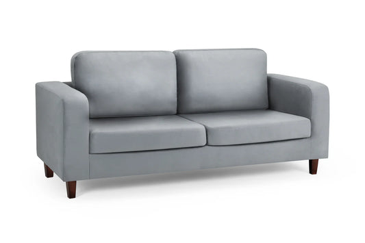 Box Sofa 3 Seater: Grey Fabric