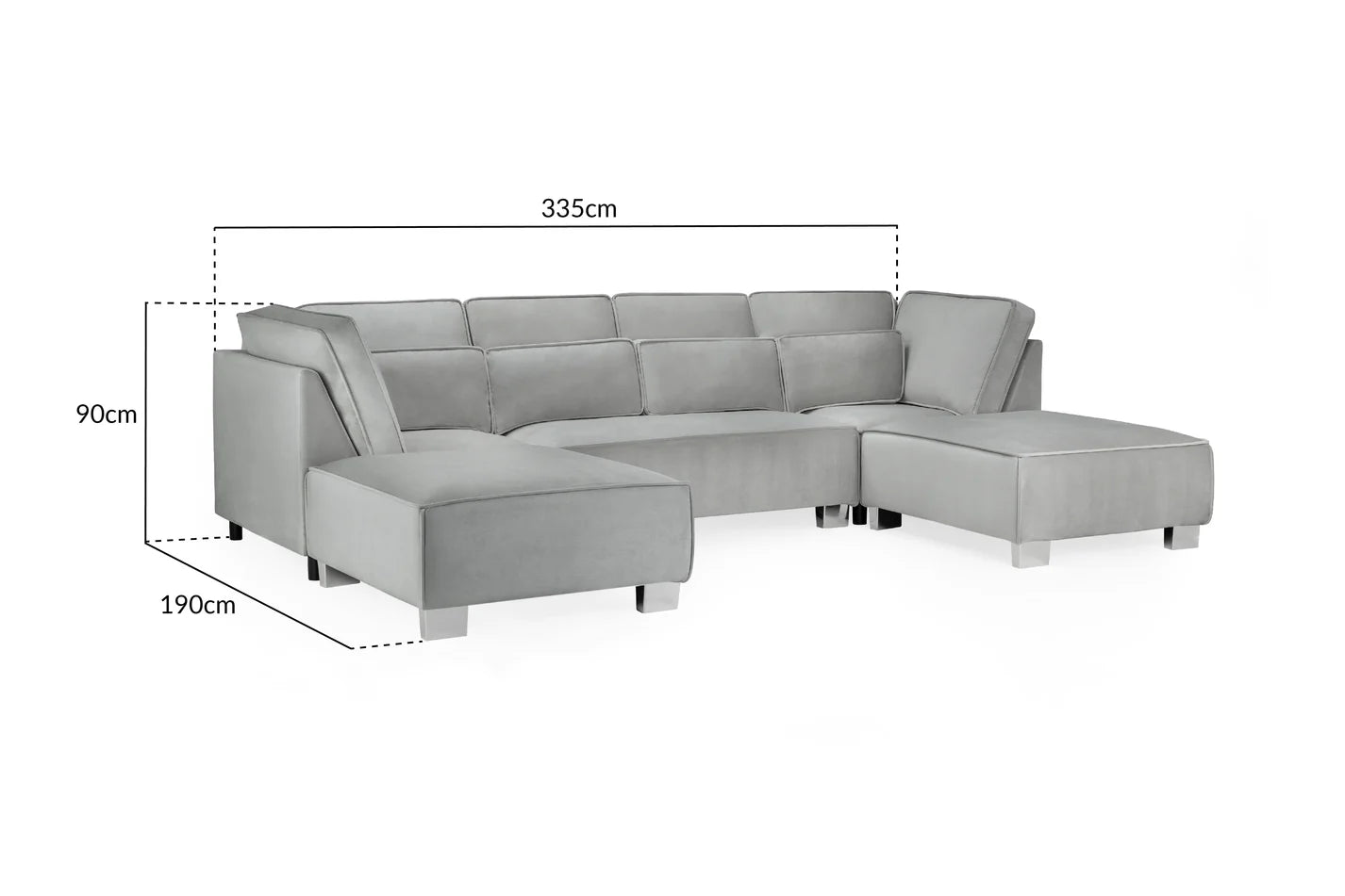 Sloane Sofa Grey U Shape Corner