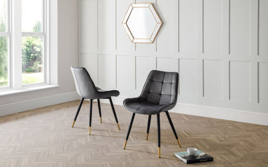 Hadid Dining Chair - Grey- Set of 4