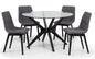 Hayden Panelled Dining Chair - Grey Linen- Set of 4