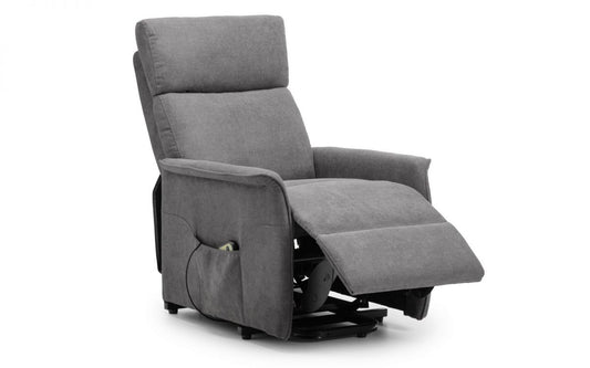 Helena Rise & Recliner - Charcoal Fabric