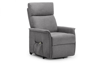 Helena Rise & Recliner - Charcoal Fabric