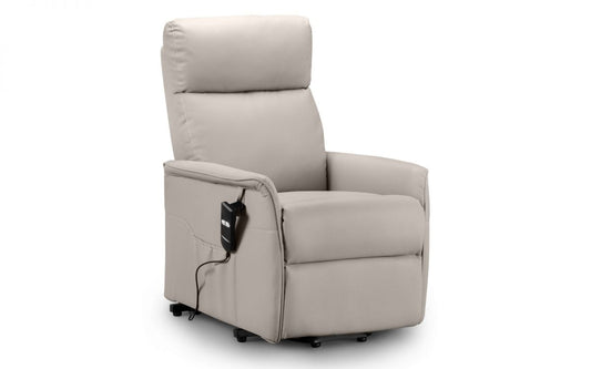 Helena Rise & Recliner - Pebble Faux Leather