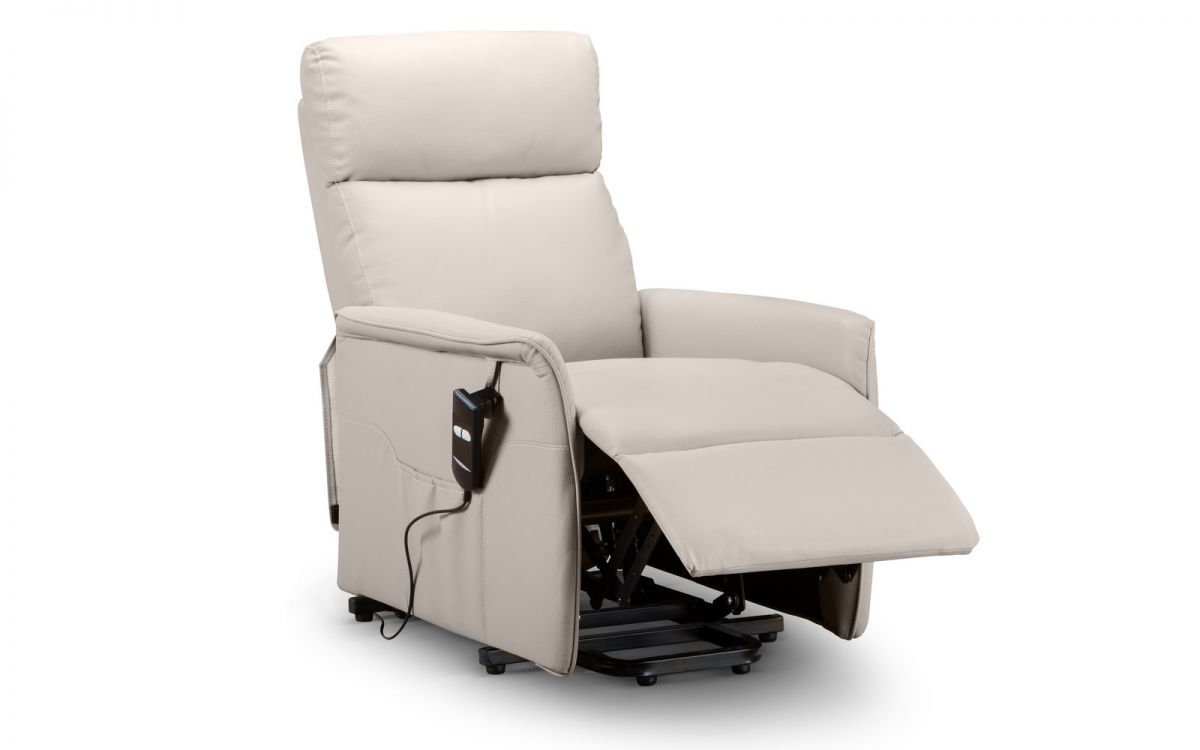 Helena Rise & Recliner - Pebble Faux Leather