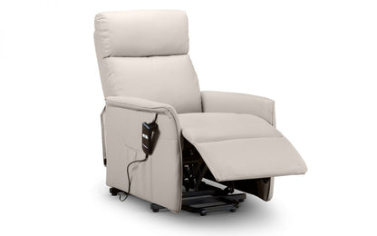 Helena Rise & Recliner - Pebble Faux Leather