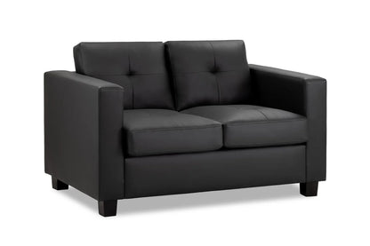 Jerry 2 Seater: Black Leather