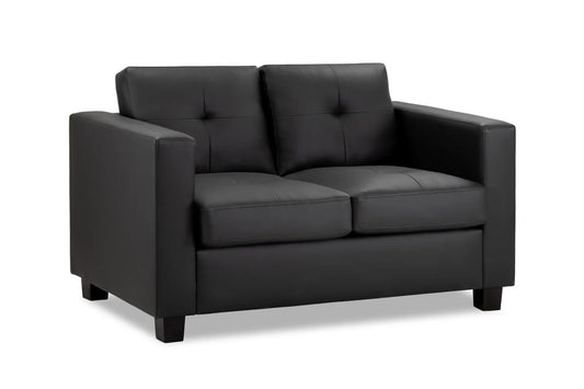 Jerry 2 Seater: Black Leather