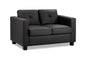 Jerry 2 Seater: Black Leather