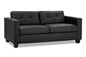 Jerry 3 Seater: Black Leather