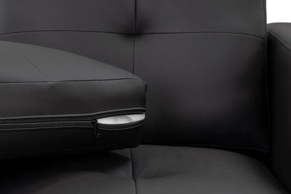 Jerry 2 Seater: Black Leather