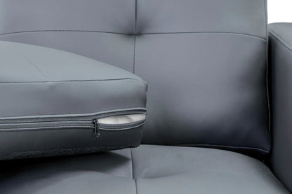 Jerry 3 Seater: Grey Leather