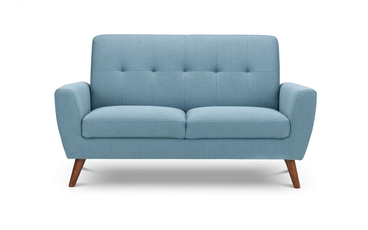 Monza 2 Seater Compact Retro Sofa- Blue