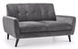 Monza 2-Seater Sofa- Grey Velvet
