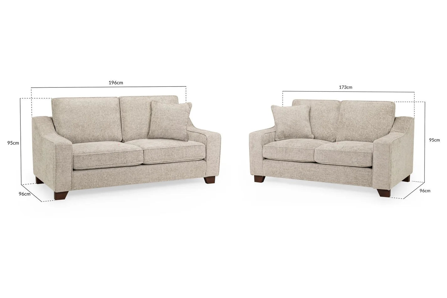 Nebraska 3+2 Sofa: Stone