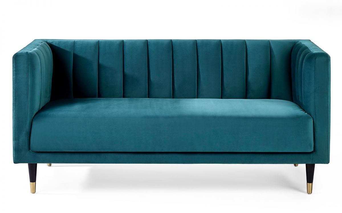 Salma Scalloped Back 2 Seater - Teal
