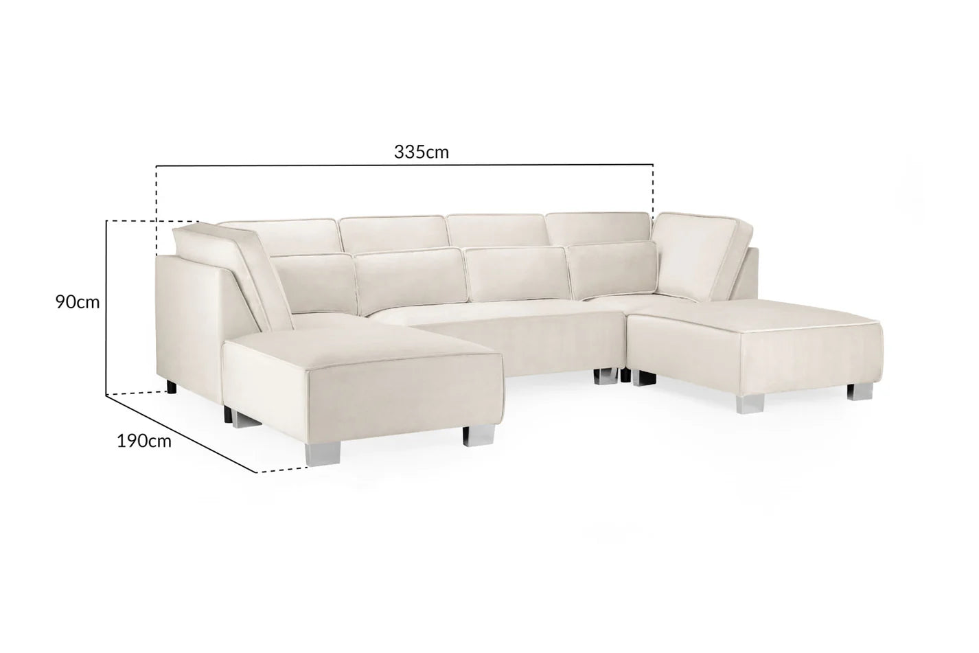 Sloane Sofa Cream U Shape Corner