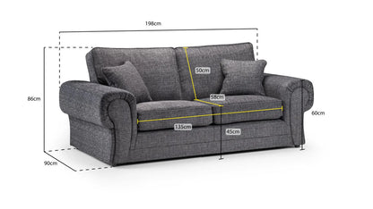 Wilcot Sofabed Grey 3 Seater